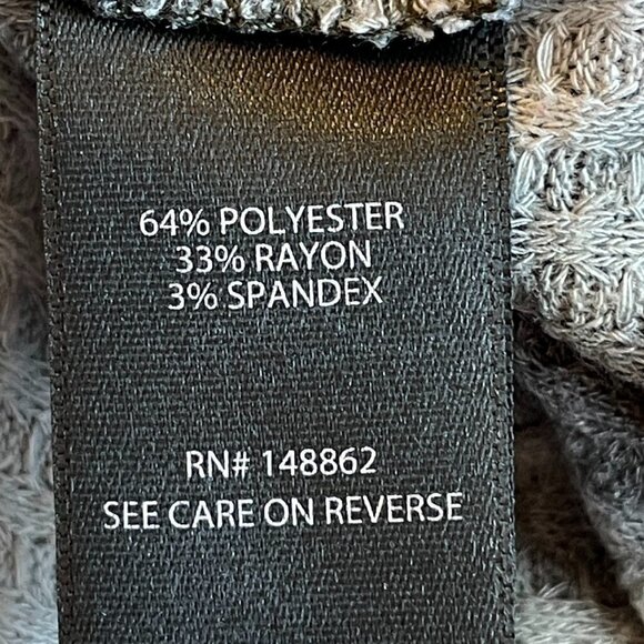 Torrid Tie-Dye Waffle Tunic has Long Tail and Long Raglan Sleeves Grey and White - Picture 7 of 8